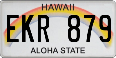 HI license plate EKR879