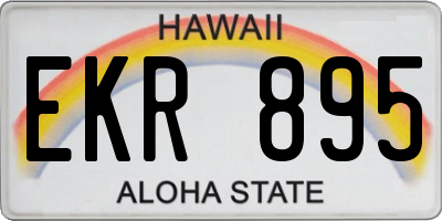 HI license plate EKR895