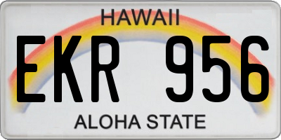 HI license plate EKR956
