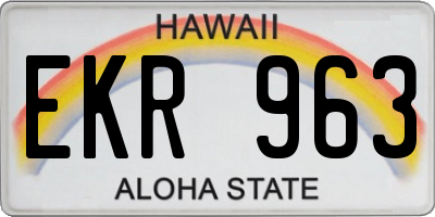 HI license plate EKR963