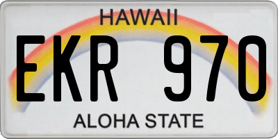 HI license plate EKR970
