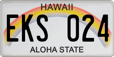 HI license plate EKS024