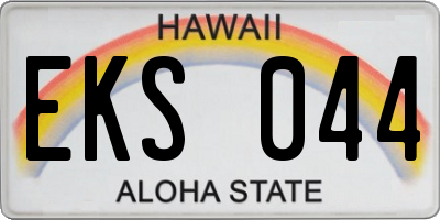 HI license plate EKS044