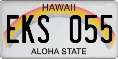 HI license plate EKS055