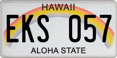 HI license plate EKS057