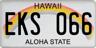 HI license plate EKS066