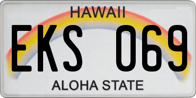 HI license plate EKS069