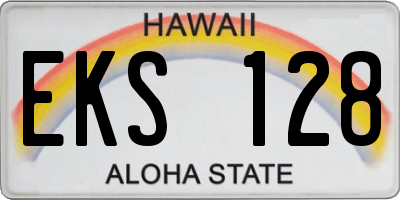 HI license plate EKS128