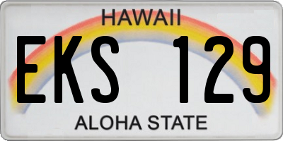 HI license plate EKS129