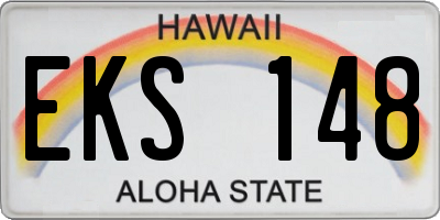 HI license plate EKS148