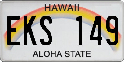 HI license plate EKS149