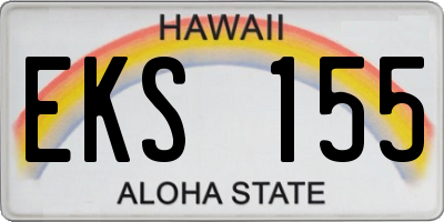 HI license plate EKS155