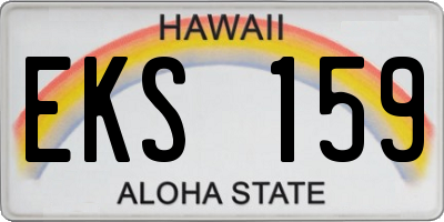 HI license plate EKS159