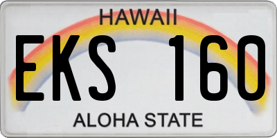 HI license plate EKS160