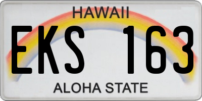 HI license plate EKS163