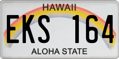HI license plate EKS164