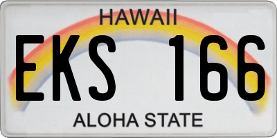 HI license plate EKS166