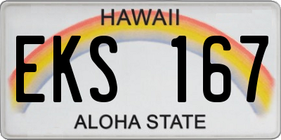 HI license plate EKS167