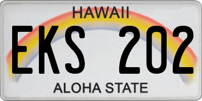 HI license plate EKS202