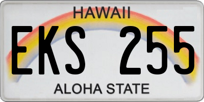 HI license plate EKS255