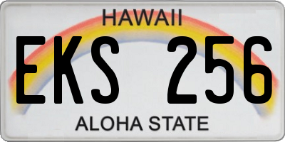 HI license plate EKS256