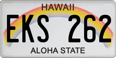 HI license plate EKS262