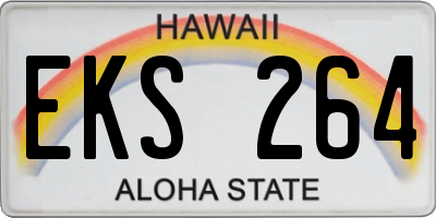 HI license plate EKS264