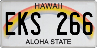 HI license plate EKS266