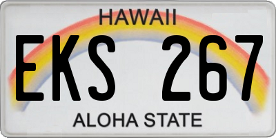 HI license plate EKS267