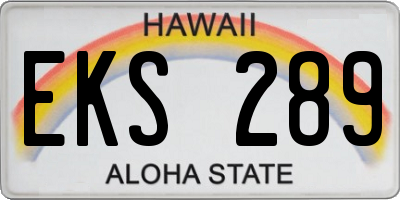HI license plate EKS289
