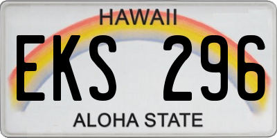 HI license plate EKS296