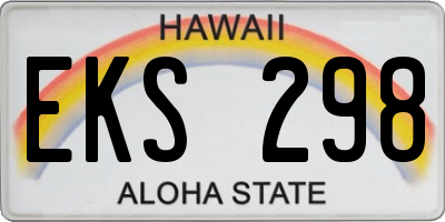 HI license plate EKS298