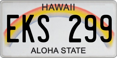 HI license plate EKS299