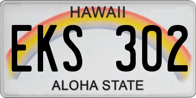 HI license plate EKS302