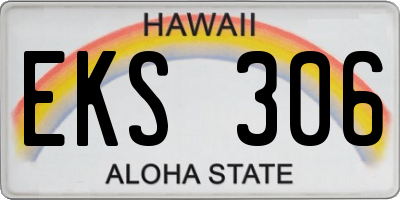 HI license plate EKS306