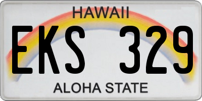 HI license plate EKS329