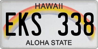 HI license plate EKS338