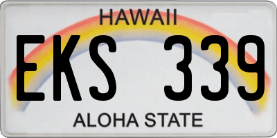 HI license plate EKS339