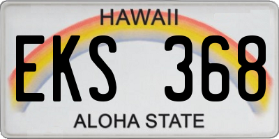 HI license plate EKS368