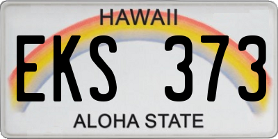 HI license plate EKS373