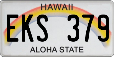 HI license plate EKS379