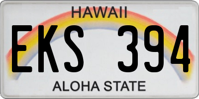 HI license plate EKS394