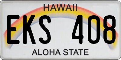 HI license plate EKS408
