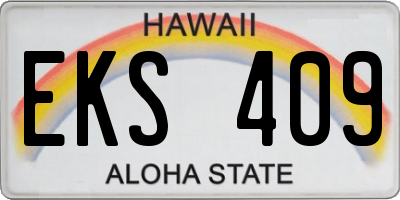 HI license plate EKS409