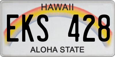 HI license plate EKS428