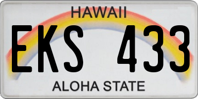 HI license plate EKS433