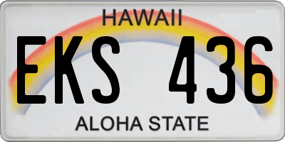 HI license plate EKS436