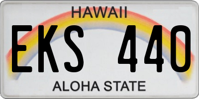 HI license plate EKS440