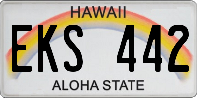 HI license plate EKS442