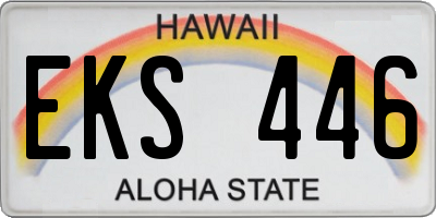 HI license plate EKS446
